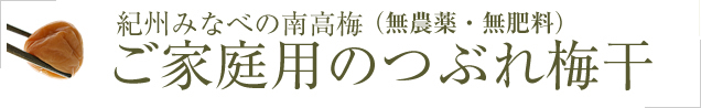梅干し|無農薬|ご家庭用のつぶれ梅干し【無農薬】