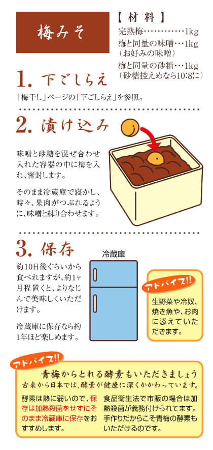 梅みそのレシピ