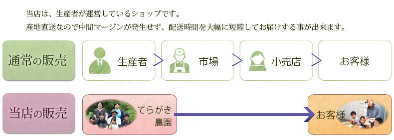 通常の販売と当店の販売の違い