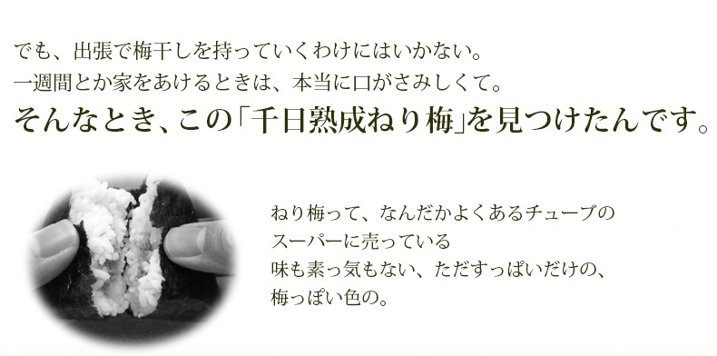 この「千日熟成ねり梅」を見つけたんです