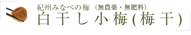 小梅／みなべの梅の梅干し【無農薬】